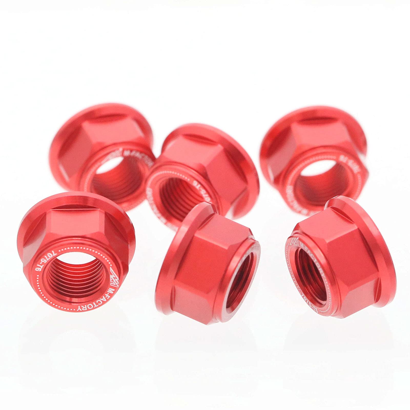 MC MOTOPARTS Red CNC Racing Rear Sprocket Nuts Compatible with YZF